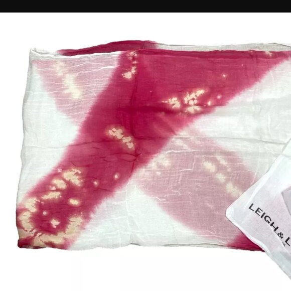 Leigh & Luca New Limited Edition Scarf LuxModal Pink White Tie Dye Shawl RARE - Picture 5 of 9